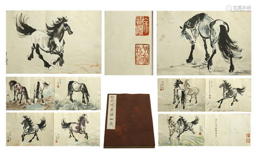 CHINESE ALBUM PAINTING OF HORSE