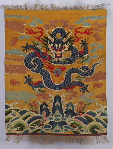 CHINESE EMBROIDERY KESI DRAGON TAPESTRY