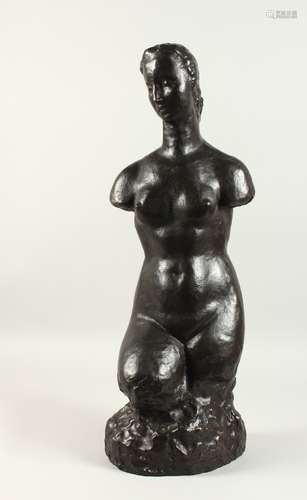 AFTER W. LEHMBRUCK (1881-1919) GERMAN A LARGE BRONZE FEMALE TORSO. Signed LEHMBRUCK. 70cm high.