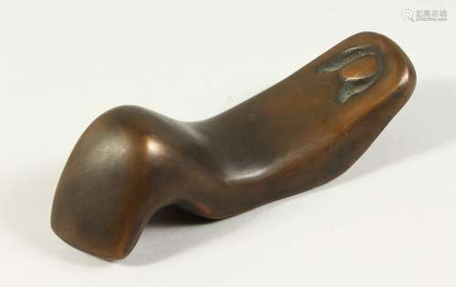 A BRONZE TORSO. Initialled V. J. No. 50/50. 16cms long.