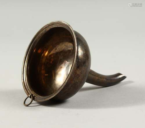 A GEORGE III WINE FUNNEL with Earl's Coronet and initialled N.