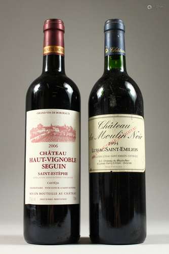 CHATEAU DU MOULIN NOIR 1994, one bottle, CHATEAU HAUT-VIGNOBLE 2006, one bottle.