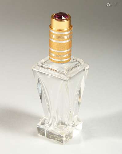 A CUT GLASS ATOMISER. 11cms high.