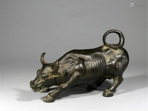 CHINESE BRONZE OX TABLE ITEM