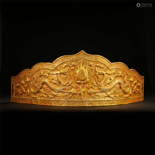 CHINESE PURE GOLD DRAGON BELT LIAO DYNASTY