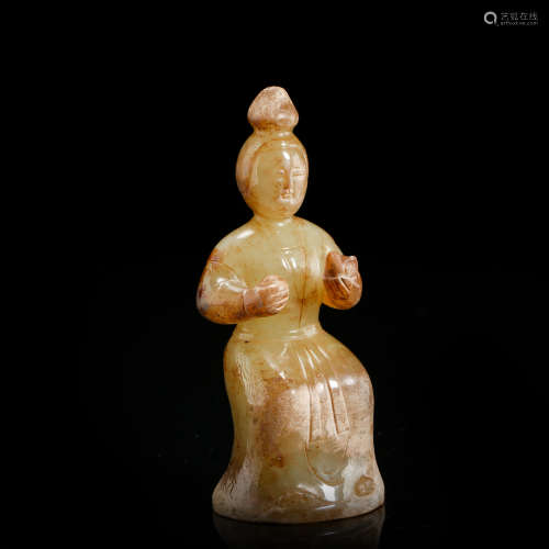 CHINESE ANCIENT JADE LADY HAN DYNASTY