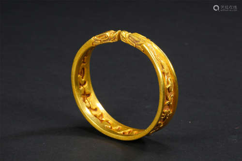CHINESE PURE GOLD BANGLE LIAO DYNASTY
