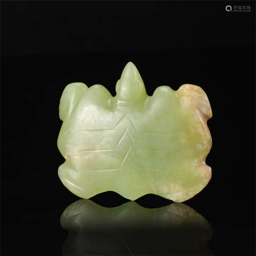 CHINESE CELADON JADE HONGSHAN PERIOD