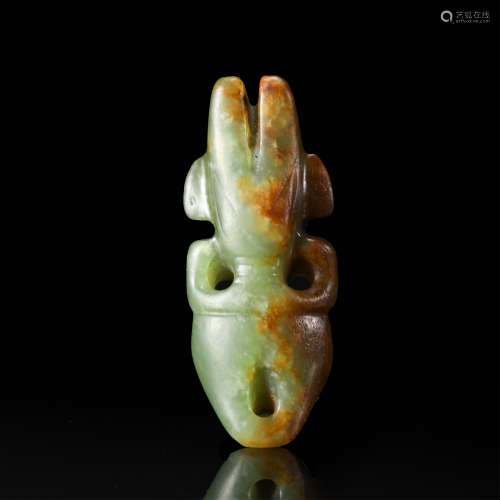 CHINESE ANCIENT JADE FIGURE HONGSHAN PERIOD