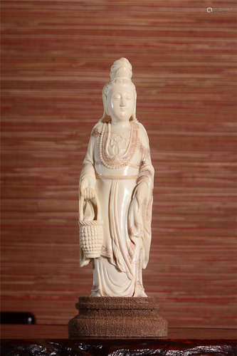 CHINESE SOAPSTONE STANDING GUANYIN