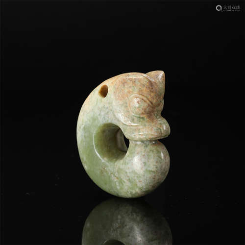 CHINESE ANCIENT JADE PIG DRAGON HONGSHAN PERIOD