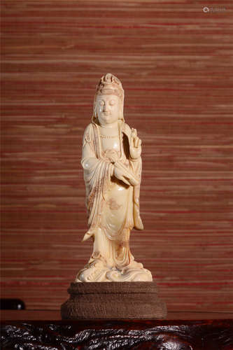 CHINESE SOAPSTONE STANDING GUANYIN