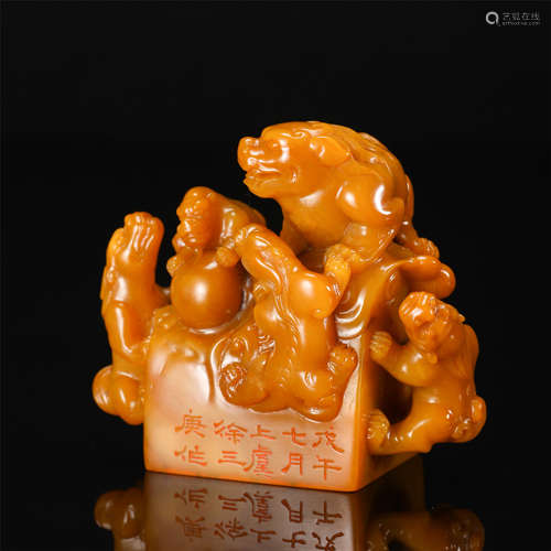 CHINESE TIANHUANG STONE BEAST SEAL