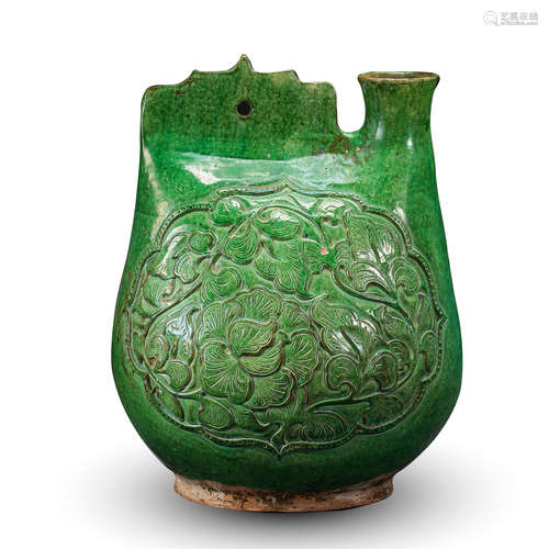 CHINESE PORCELAIN GREEN GLAZE KETTLE LIAO DYNASTY