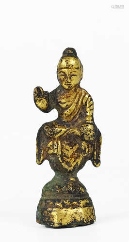 銅鎏金釋迦說法像