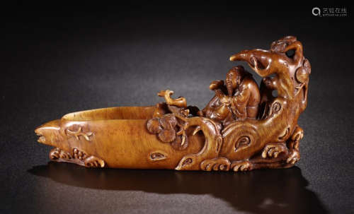 A XJ CARVED STORY SHAPED PEN WASHER