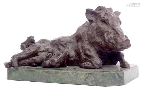 B Czhen (Hungarian) bronze patinated study 