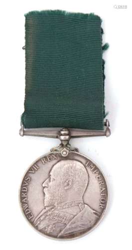 Volunteer Long Service medal, Edward VII, impressed to 9048 Cpl G Merson, 1st VB Gordon Hdrs