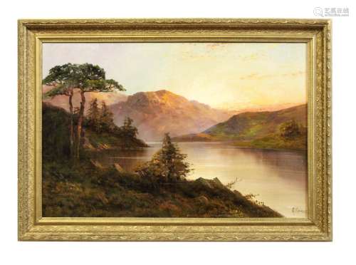 Francis E Jamieson (1899-1950), A Scottish loch, oil on canvas, signed A Ramus lower right, 50 x