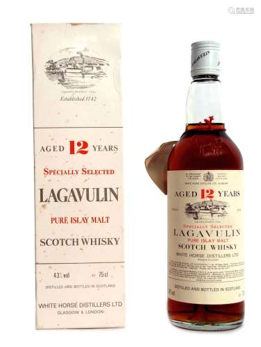 Lagavulin Pure Islay Malt whisky aged 12 years (White Horse Distillers Ltd Glasgow and London), 75cl