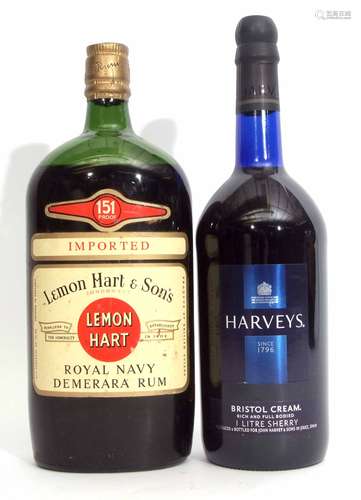 Lemon Hart & Sons Royal Navy Demerara rum, 151 Proof (net contents 40 fl oz) (Produce of British