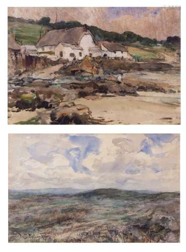 Frederick Stuart Richardson, RI, RWS, RWA, ROI, (1855-1934), Moorland scene, watercolour, signed
