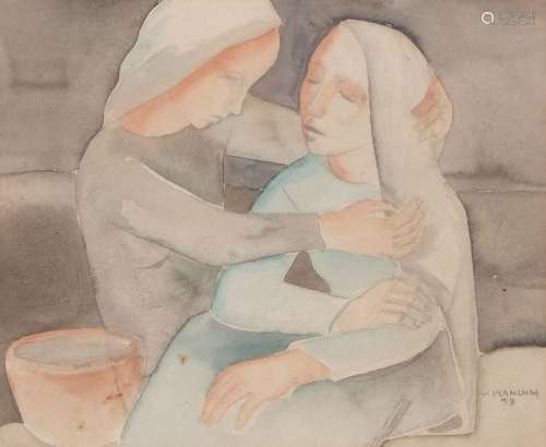 Viktor Planckh (1904-1941) Female figurative studies, watercolour, signed and dated 33 lower