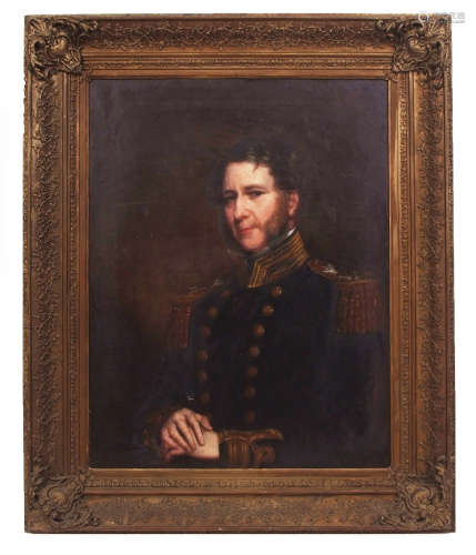 English School (19th century) Head and shoulders portrait of 4th Marquess John Townsend oil on