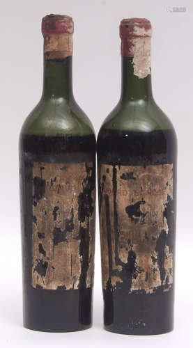 Chateau *ru*rd Larose 1914, and Chateau *ruaud?, early 20th century (both these bottles may be