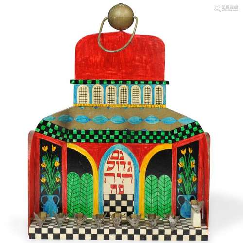 Hand-Painted Menorah by Eliyahu Sidi