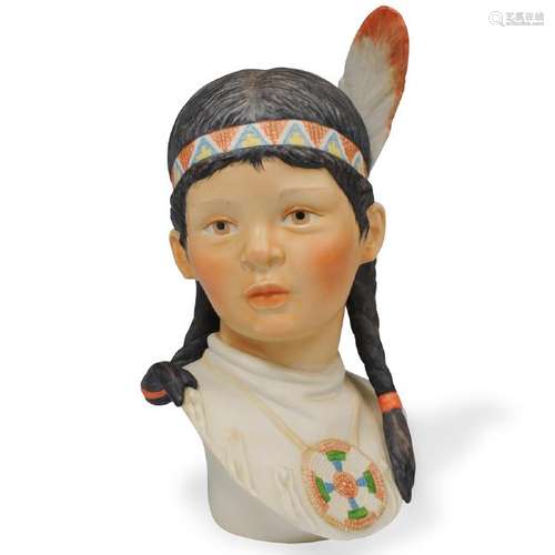 Cybis Native American Portrait Bust