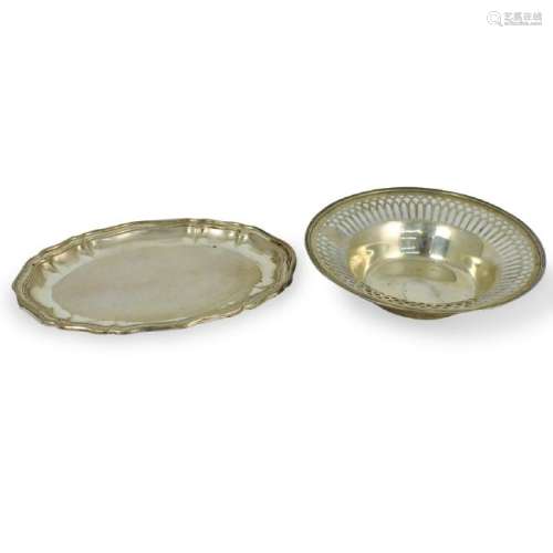 (2 Pc) Sterling Silver Bowl and Tray