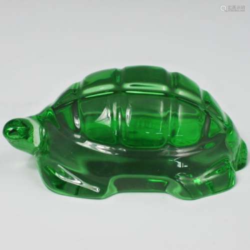 Baccarat Colored Crystal Turtle Figurine