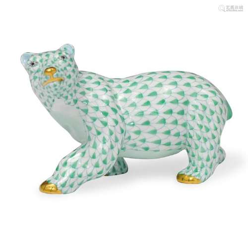 Herend Porcelain Fishnet Polar Bear