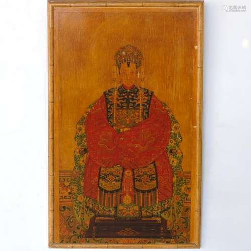 Chinese Lacquer Portrait of Empress