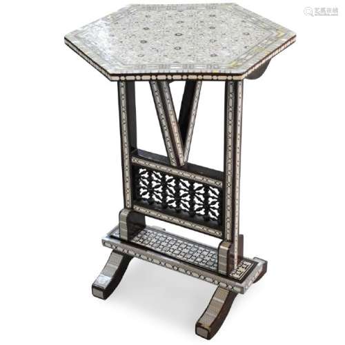 Moroccan Octagonal Side Tilt-Top Inlaid Table