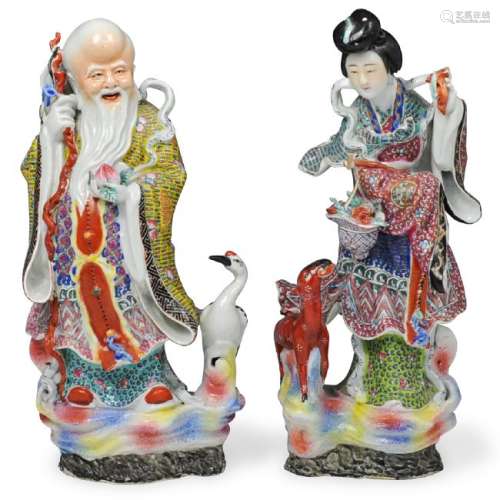 Pair of Chinese Porcelain Figurines