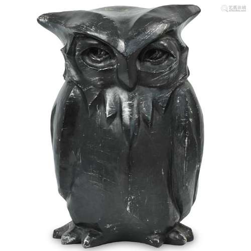 Signed Ceramic Owl Figurine