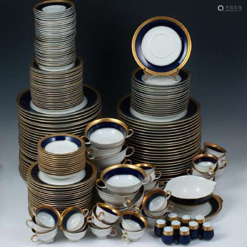 (213 Pc.) Rosenthal Gilded & Cobalt Porcelain Set