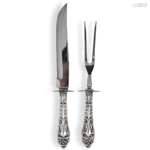 (2 Pc) Sterling Carving Knife and Fork