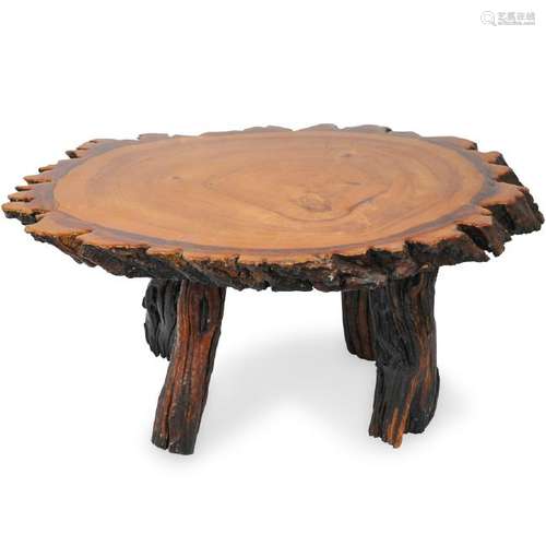 Olive Wood Tree Stool