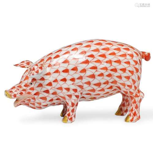 Herend Porcelain Pig Figurine