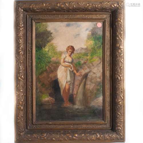 Antique Oil on Canvas Signed: