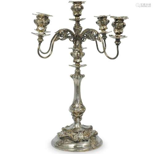 Art Nouveau Silverplated Candelabra