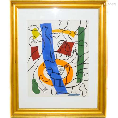 Attributed to Fernand Leger Gouache on Paper