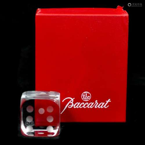 Baccarat Crystal Dice Paperweight