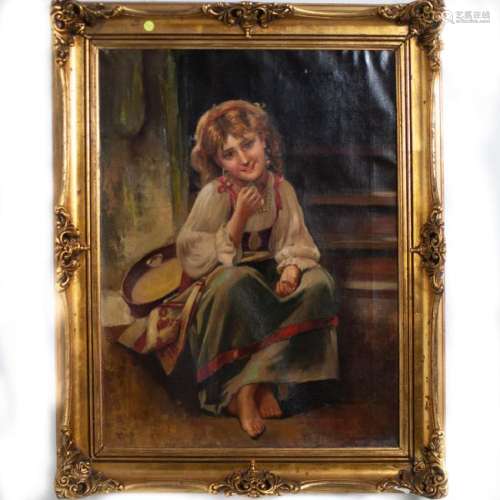 Antique Italian Oil on Canvas Signed: