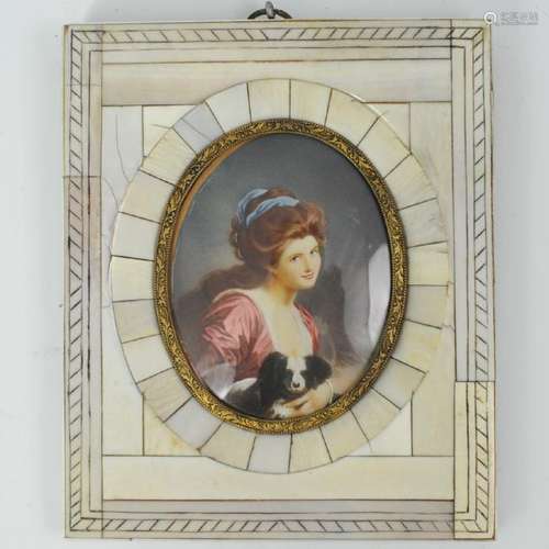 Antique Miniature Framed Portrait Painting