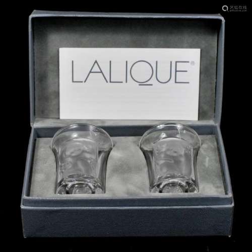 (2 Pc) Lalique Crystal 