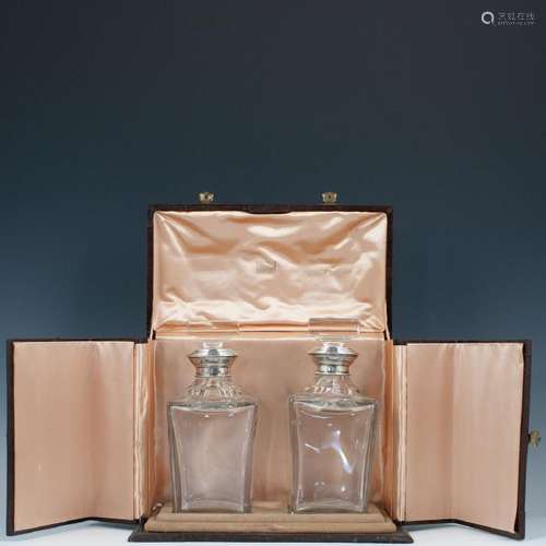 Juan E. Corona Sterling & Crystal Decanters